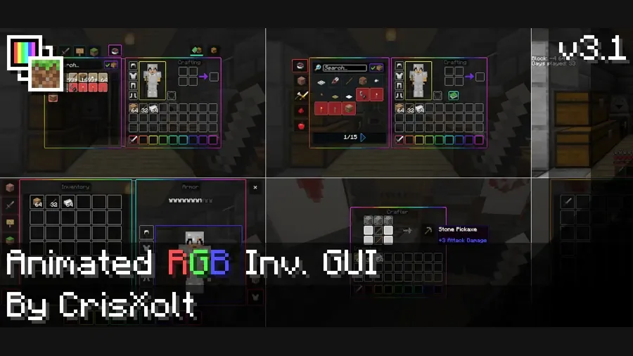 Animated RGB Inventory GUI
